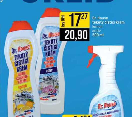 Dr. House tekutý čisticí krém lemon activ 500 ml