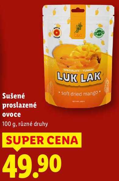 Sušené proslazené ovoce, 100 g