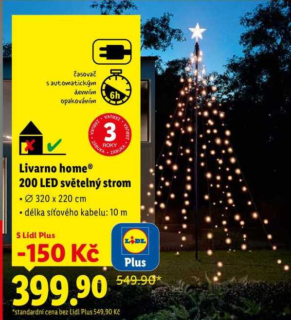 Livarno home 200 LED světelný strom 