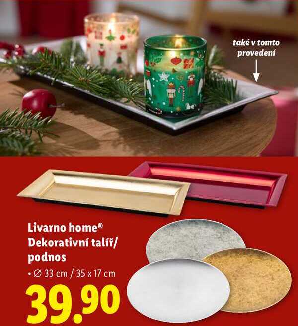 Livarno home Dekorativní talíř/ podnos 