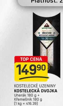 KOSTELECKÁ DVOJKA Uherák 180 g + Křemešník 180 g