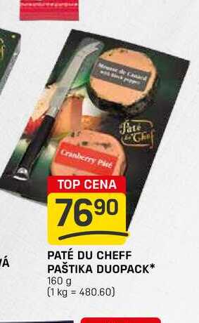 PATÉ DU CHEFF PAŠTIKA DUOPACK* 160 g  
