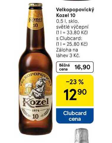 Velkopopovický Kozel 10, 0.5 l