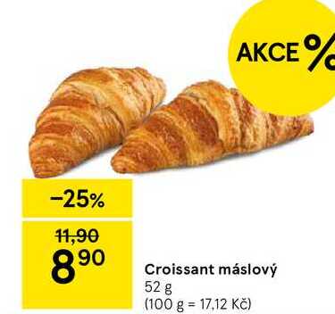 Croissant máslový, 52 g 
