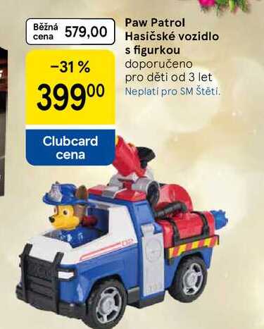Paw Patrol Hasičské vozidlo s figurkou doporučeno pro děti od 3 let