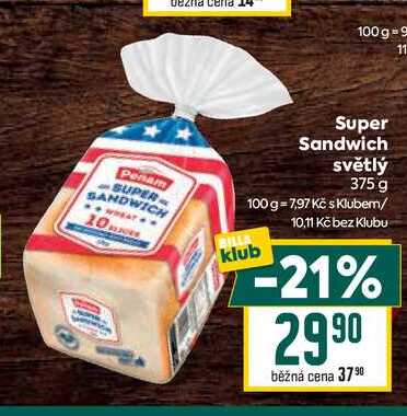Super Sandwich světlý 375 g   