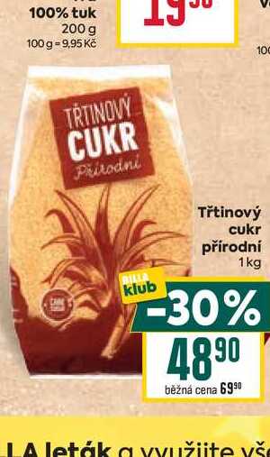 Třtinový cukr přírodní 1kg