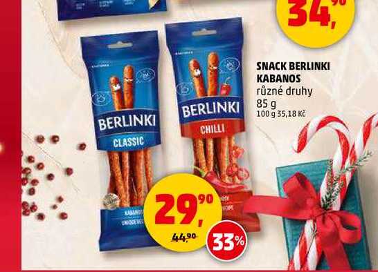 SNACK BERLINKI KABANOS, 85 g