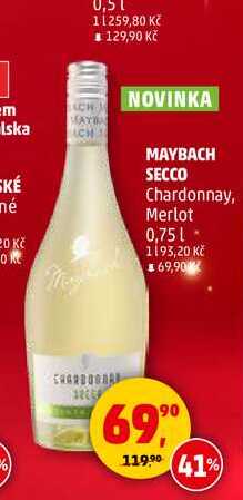 MAYBACH SECCO Chardonnay, Merlot, 0,75 l