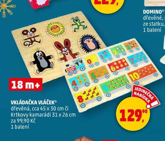 VKLÁDAČKA VLÁČEK, 1 balení 