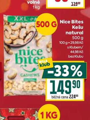Nice Bites Kešu natural 500 g