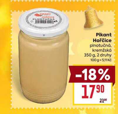 Pikant Hořčice plnotučná, kremžská 350 g