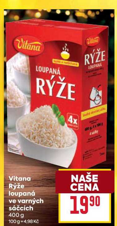 Vitana Rýže loupaná ve varných sáčcích 400 g
