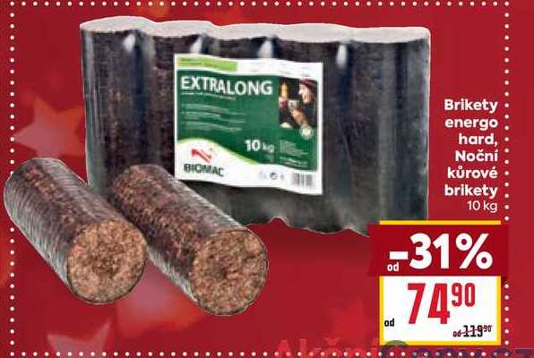 Brikety energo hard, Noční ad kůrové brikety 10 kg