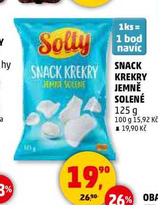 SNACK KREKRY JEMNĚ SOLENÉ, 125 g