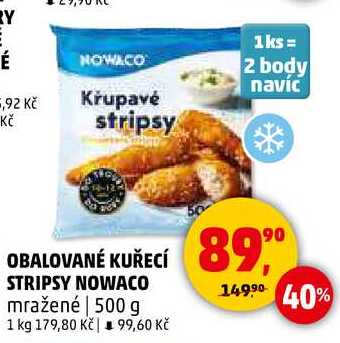 OBALOVANÉ KUŘECÍ STRIPSY NOWACO, 500 g