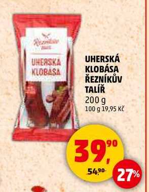 UHERSKÁ KLOBÁSA ŘEZNÍKŮV TALÍŘ, 200 g 