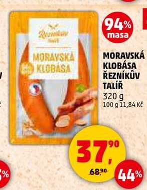 MORAVSKÁ KLOBÁSA ŘEZNÍKŮV TALÍŘ, 320 g 