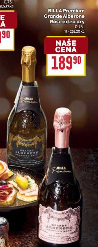 BILLA Premium Grande Alberone Rose extra dry 0,75l