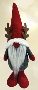 Vánoční dekorace stojící skřítek s parohy*