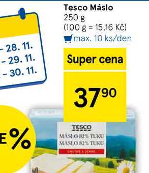 Tesco Máslo, 250 g 