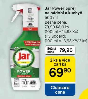 Jar Power Sprej na nádobí a kuchyň, 500 ml 