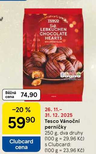 Tesco Vánoční perníčky, 250 g
