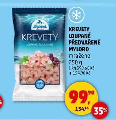 KREVETY LOUPANÉ PŘEDVAŘENÉ MYLORD, 250 g