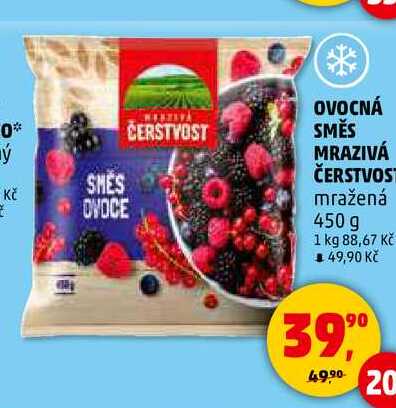 OVOCNÁ SMĚS MRAZIVÁ ČERSTVOS, 450 g 