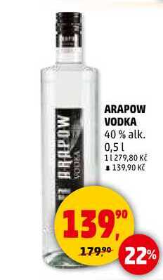 ARAPOW VODKA, 0,5 l