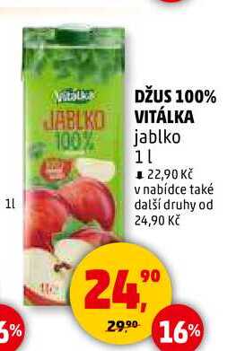 DŽUS 100% VITÁLKA, 1 l