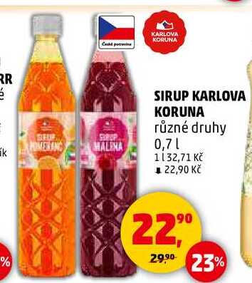 SIRUP KARLOVA KORUNA, 0,7 l