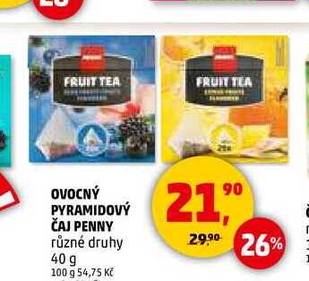 OVOCNÝ PYRAMIDOVÝ ČAJ PENNY, 40 g