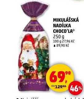 MIKULÁŠSKÁ NADÍLKA CHOCO'LA, 250 g