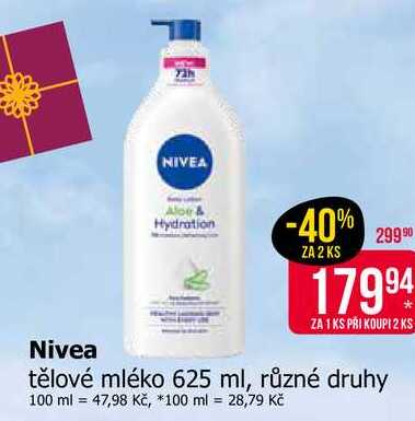Nivea tělové mléko 625ml