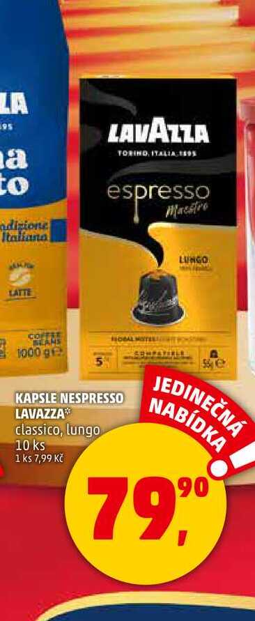 KAPSLE NESPRESSO LAVAZZA classico, lungo, 10 ks