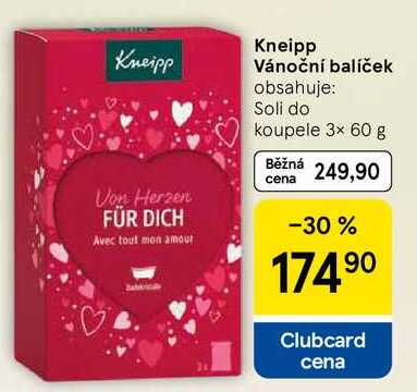 Kneipp Vánoční balíček obsahuje: Soli do koupele 3× 60 g 