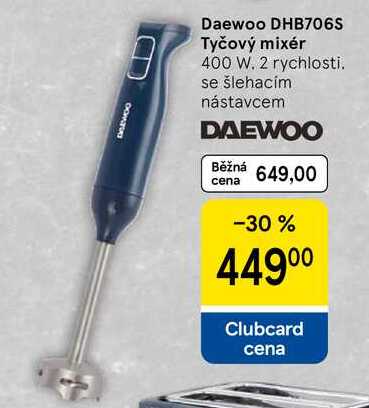 Daewoo DHB706S Tyčový mixér, 400 W. 2 rychlosti. se šlehacím nástavcem