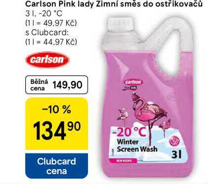Carlson Pink lady Zimní směs do ostřikovačů, 3 l, -20 °C 