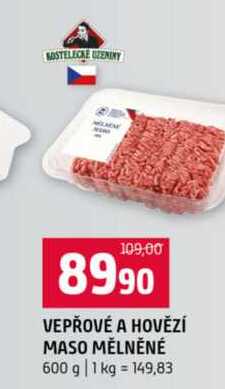 VEPŘOVÉ A HOVĚZÍ MASO MĚLNĚNÉ 600 g