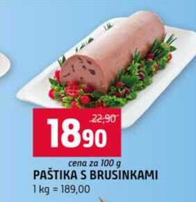 PAŠTIKA S BRUSINKAMI 100g