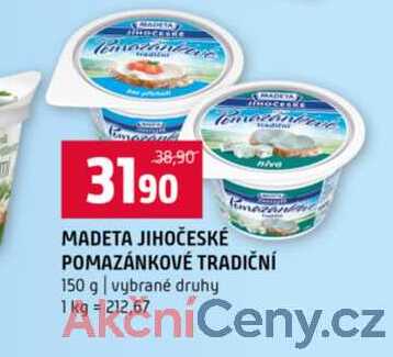 MADETA JIHOČESKÉ POMAZÁNKOVÉ TRADIČNÍ 150 g vybrané druhy