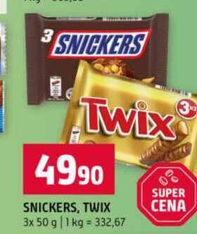 SNICKERS, TWIX 3x 50 g