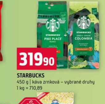 STARBUCKS 450 g káva zrnková vybrané druhy