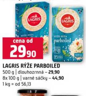 LAGRIS RÝŽE PARBOILED 500 g dlouhozrnná 