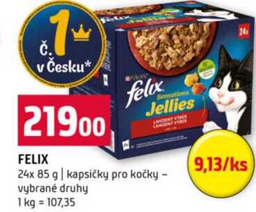Felix 24x 85 g kapsičky pro kočky vybrané druhy 