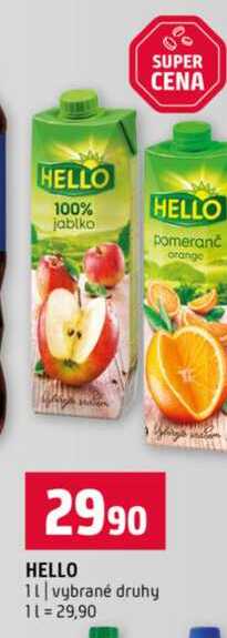 HELLO 1l vybrané druhy