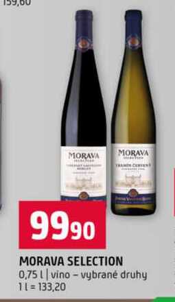 MORAVA SELECTION 0,75l vino vybrané druhy