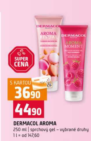 DERMACOL AROMA 250 ml sprchový gel vybrané druhy