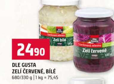 DLE GUSTA ZELÍ ČERVENÉ, BÍLÉ 680/330 g 